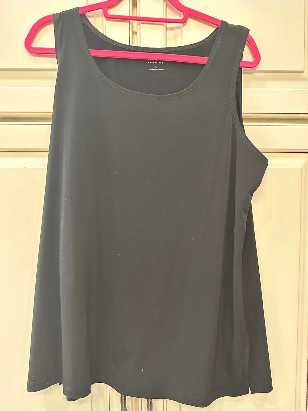Susan Graver Black Sleeveless Tank, Size Large